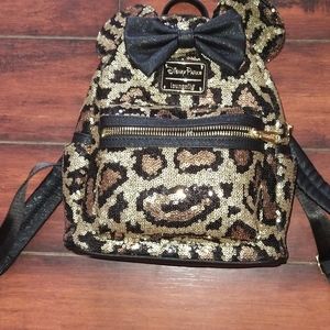 Loungefly Disney Animal Print Sequin Backpack